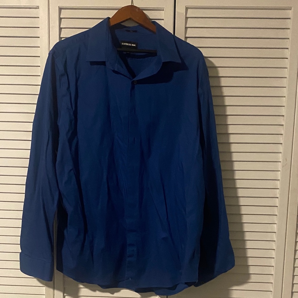 Express Deep Blue Dress Shirt